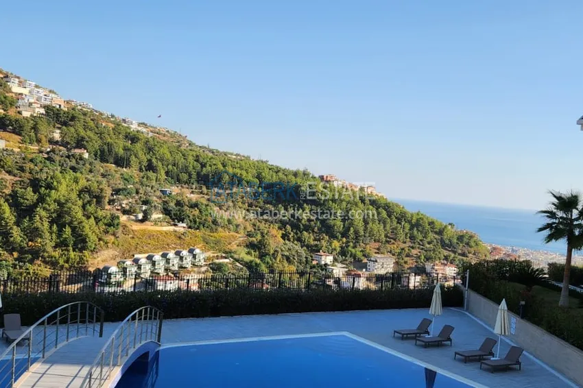 Kupuj  Trzypokojowe mieszkanie w Alanya, dzielnica Tepe - umeblowane i z panoramicznym widokiem	 25 