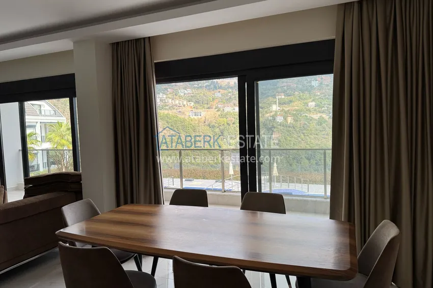Kupuj  Trzypokojowe mieszkanie w Alanya, dzielnica Tepe - umeblowane i z panoramicznym widokiem	 5 