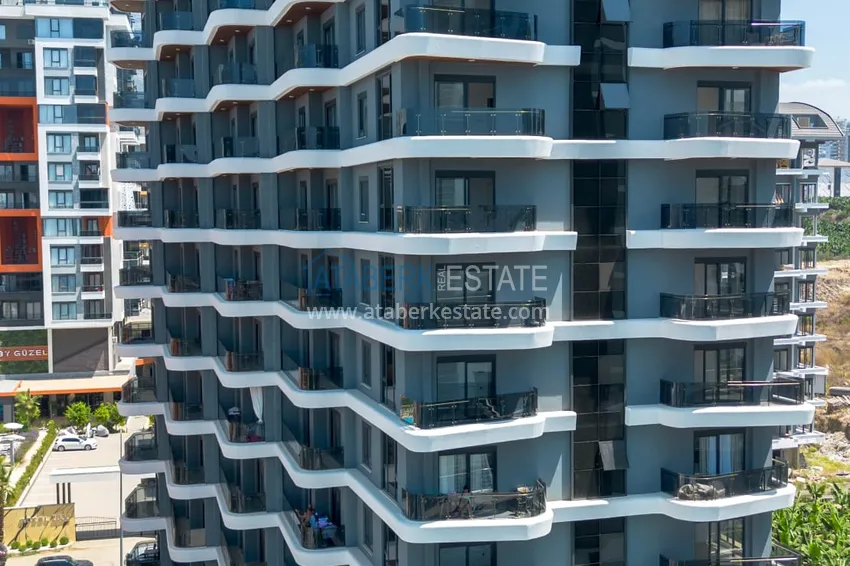Trzypokojowe mieszkanie z widokiem na morze w kompleksie w budowie - dzielnica Mahmutlar, Alanya 3 