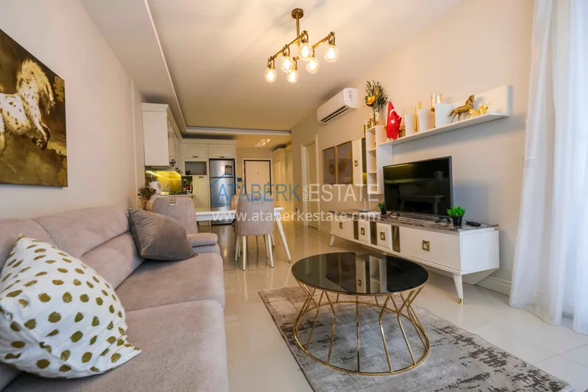 Kupuj  Apartament 1+1 z prywatnym ogrodem w elitarnym kompleksie przy plaży — Alanya, dzielnica Kestel 13 