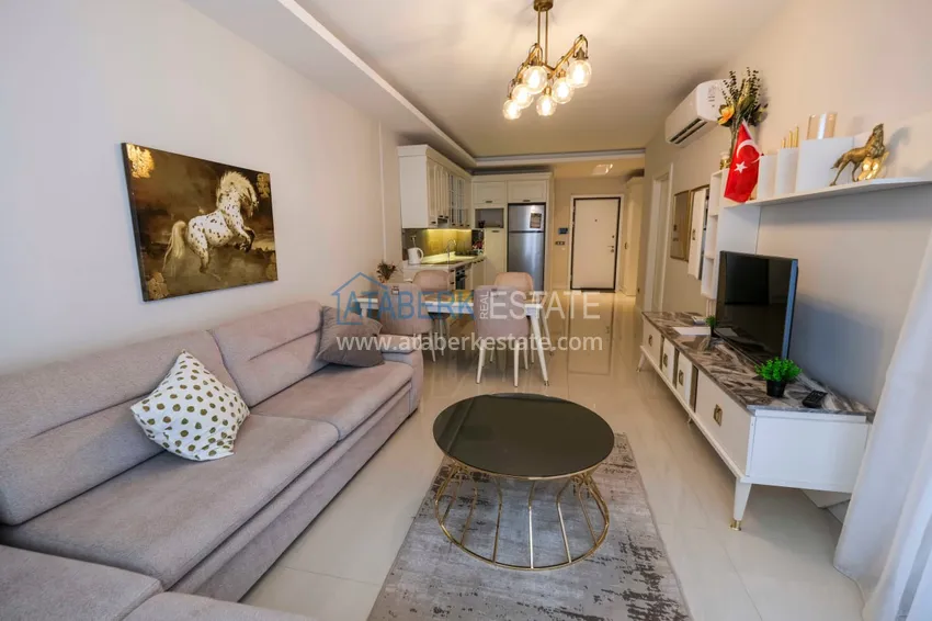 Kupuj  Apartament 1+1 z prywatnym ogrodem w elitarnym kompleksie przy plaży — Alanya, dzielnica Kestel 14 