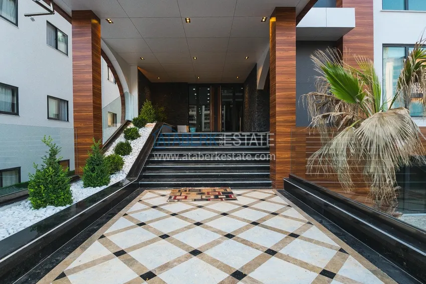 Apartament 1+1 z prywatnym ogrodem w elitarnym kompleksie przy plaży — Alanya, dzielnica Kestel 19 