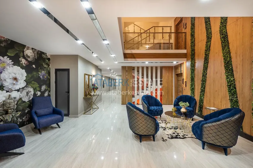 Apartament 1+1 z prywatnym ogrodem w elitarnym kompleksie przy plaży — Alanya, dzielnica Kestel 20 