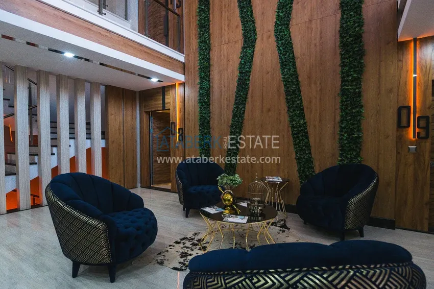 Apartament 1+1 z prywatnym ogrodem w elitarnym kompleksie przy plaży — Alanya, dzielnica Kestel 21 