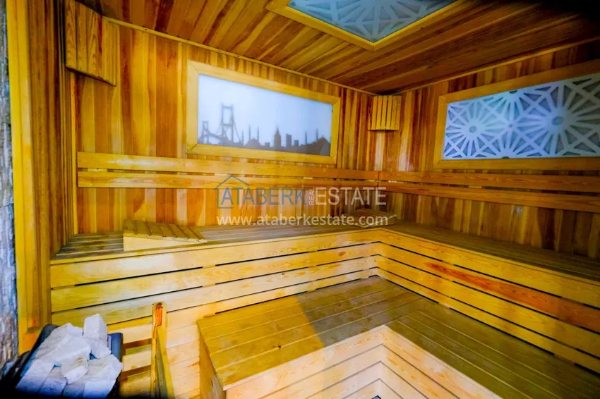 Apartament 1+1 z prywatnym ogrodem w elitarnym kompleksie przy plaży — Alanya, dzielnica Kestel 30 