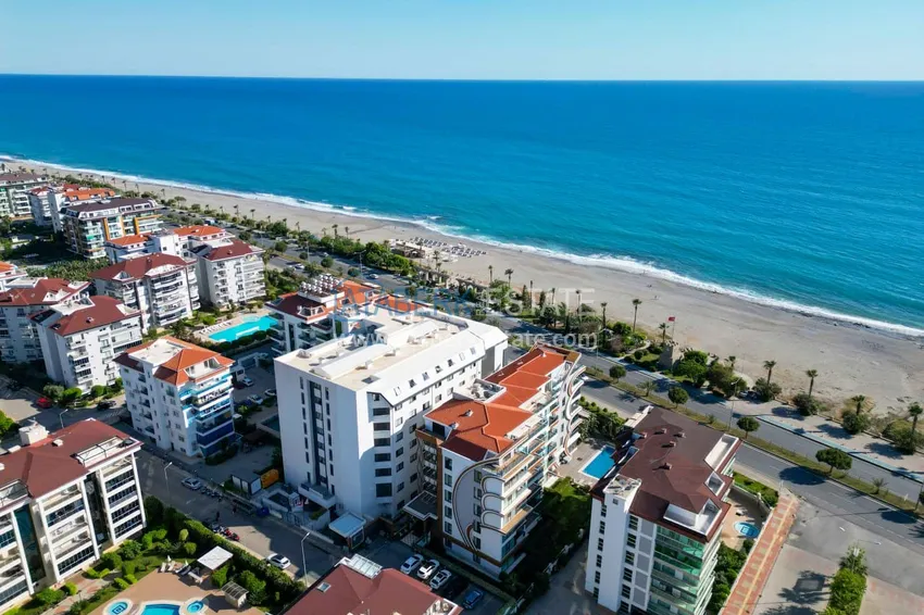Apartament 1+1 z prywatnym ogrodem w elitarnym kompleksie przy plaży — Alanya, dzielnica Kestel 5 