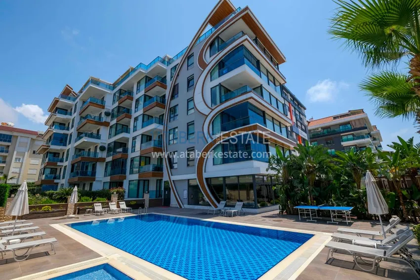 Apartament 1+1 z prywatnym ogrodem w elitarnym kompleksie przy plaży — Alanya, dzielnica Kestel 7 