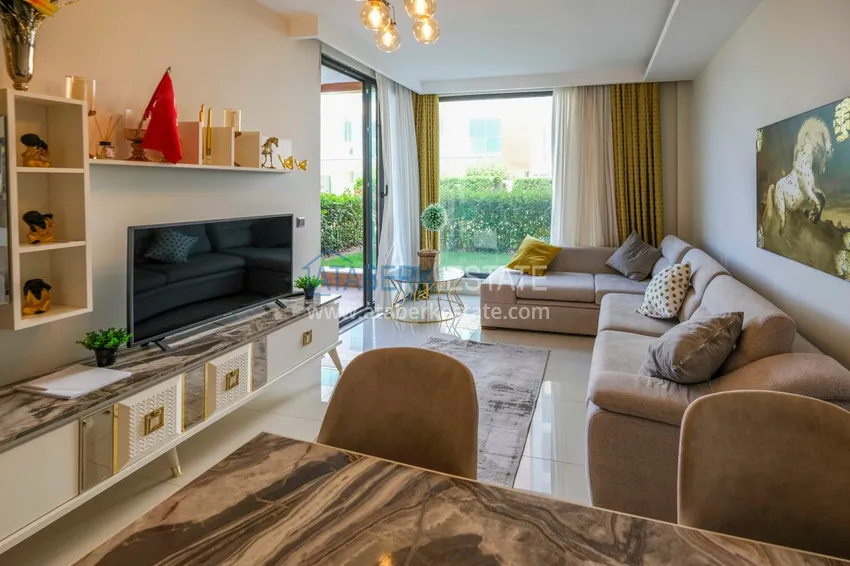 Kupuj  Apartament 1+1 z prywatnym ogrodem w elitarnym kompleksie przy plaży — Alanya, dzielnica Kestel 9 