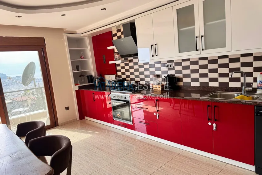 Kupuj  Apartament dwupoziomowy 3+1 w Alanyi, dzielnica Hasbahce - umeblowane, odpowiednie dla pozwoleń na pobyt i obywatelstwo 3 