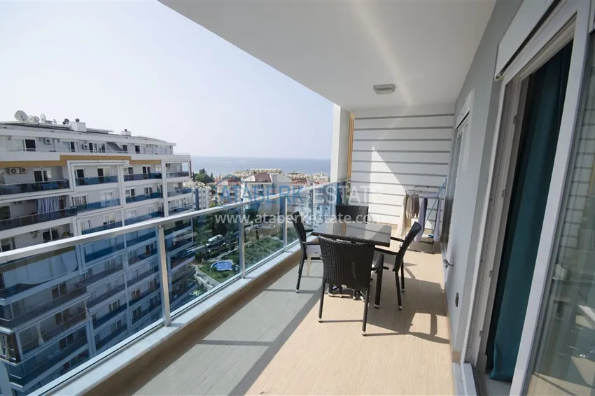 Kupuj  Apartament 1+1 z widokiem na morze w Tosmur — 300 metrów od plaży. Nieruchomość na zezwolenie na pobyt w Alanyi 9 