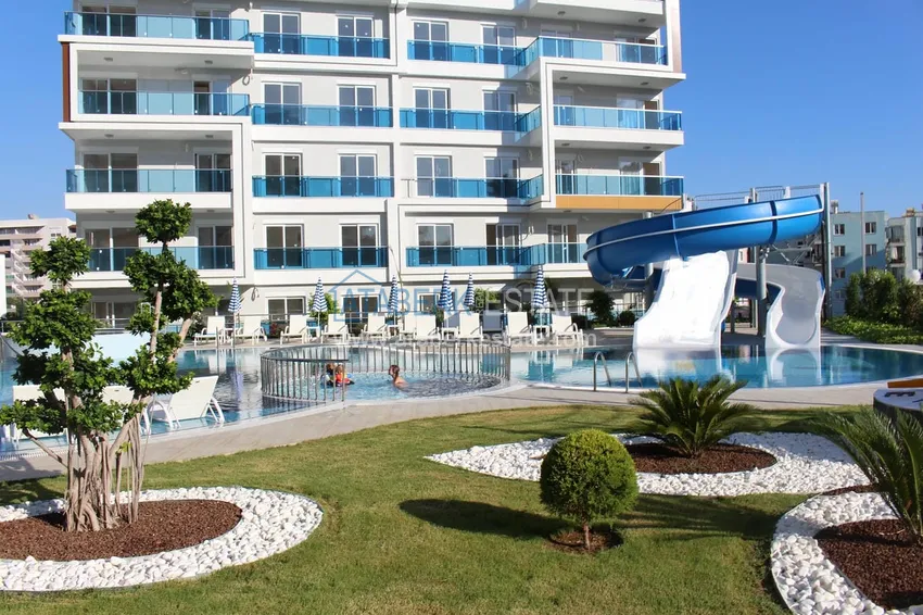 Apartament 1+1 z widokiem na morze w Tosmur — 300 metrów od plaży. Nieruchomość na zezwolenie na pobyt w Alanyi 9 