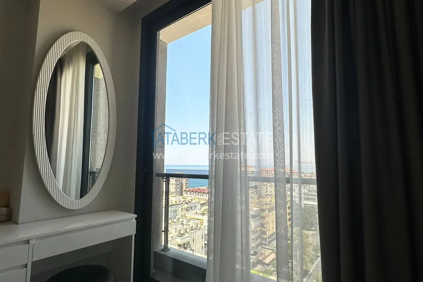 Kupuj  Apartament 2+1 z panoramicznym widokiem i częściowo umeblowany — Alanya, Mahmutlar 18 