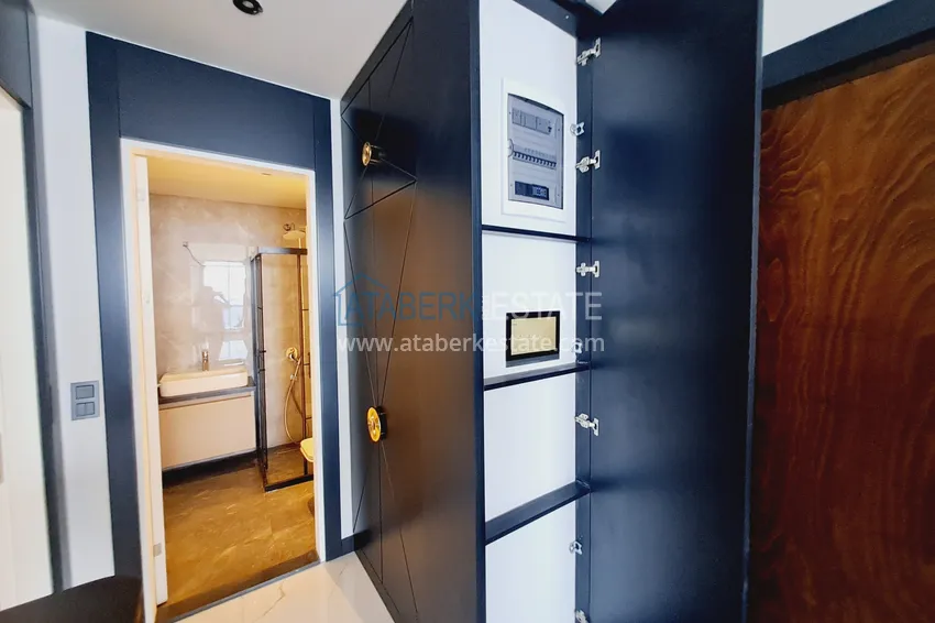 Kupuj  Apartament 2+1 z panoramicznym widokiem i częściowo umeblowany — Alanya, Mahmutlar 1 