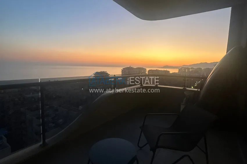 Apartament 2+1 z panoramicznym widokiem i częściowo umeblowany — Alanya, Mahmutlar 2 