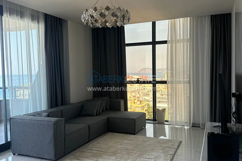 Kupuj  Apartament 2+1 z panoramicznym widokiem i częściowo umeblowany — Alanya, Mahmutlar 5 