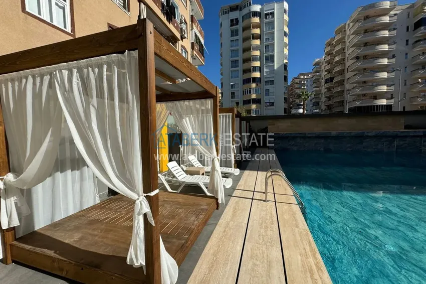 Apartament 2+1 z panoramicznym widokiem i częściowo umeblowany — Alanya, Mahmutlar 7 