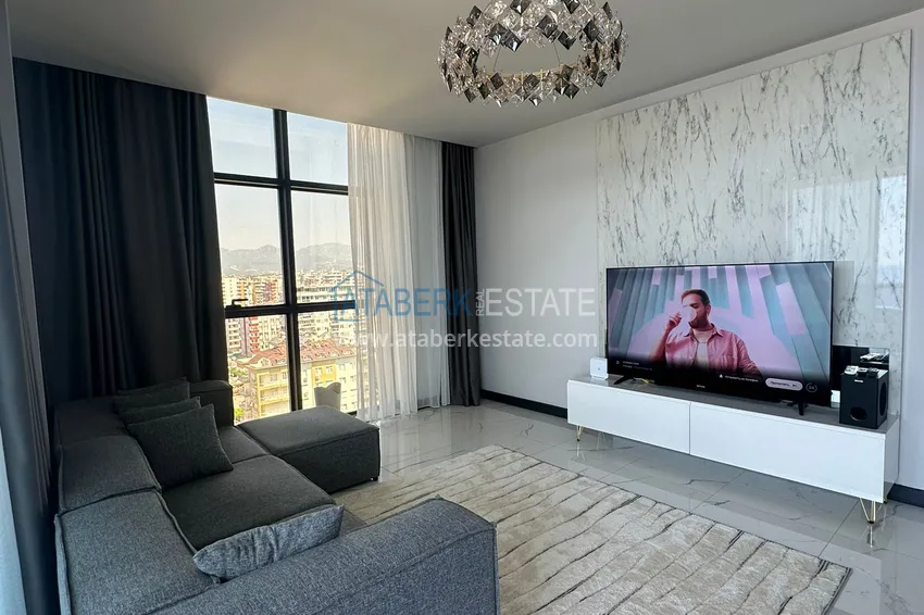 Kupuj  Apartament 2+1 z panoramicznym widokiem i częściowo umeblowany — Alanya, Mahmutlar 7 