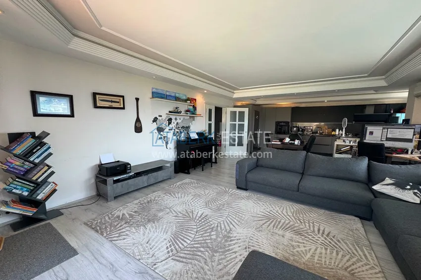 Kupuj Luksusowy apartament 3+1 na pierwszej linii w Tosmur, Alanya — układ liniowy, meble, widok na morze 5