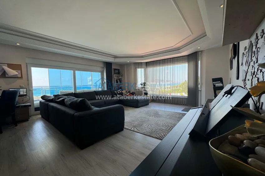 Kupuj Luksusowy apartament 3+1 na pierwszej linii w Tosmur, Alanya — układ liniowy, meble, widok na morze 8