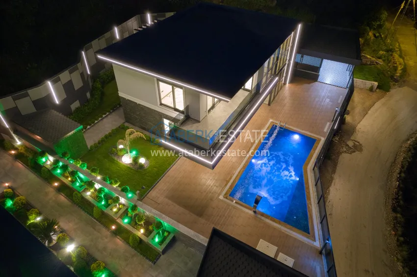 Luksusowa willa w Kestel, Alanya — nowoczesny design, panoramiczne widoki i pełny komfort 11 