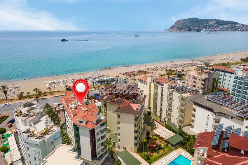 Mieszkanie 2+1 na zezwolenie na pobyt w dzielnicy Alanya — Oba, pierwsza linia brzegowa 2 