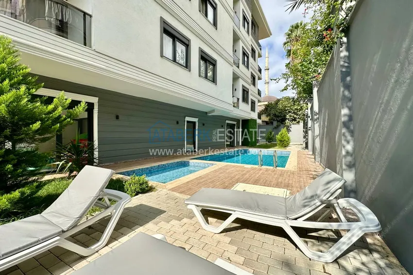 1+1 apartamenty z doskonałym wykończeniem w centrum Alanyi, plaża Kleopatra 2 