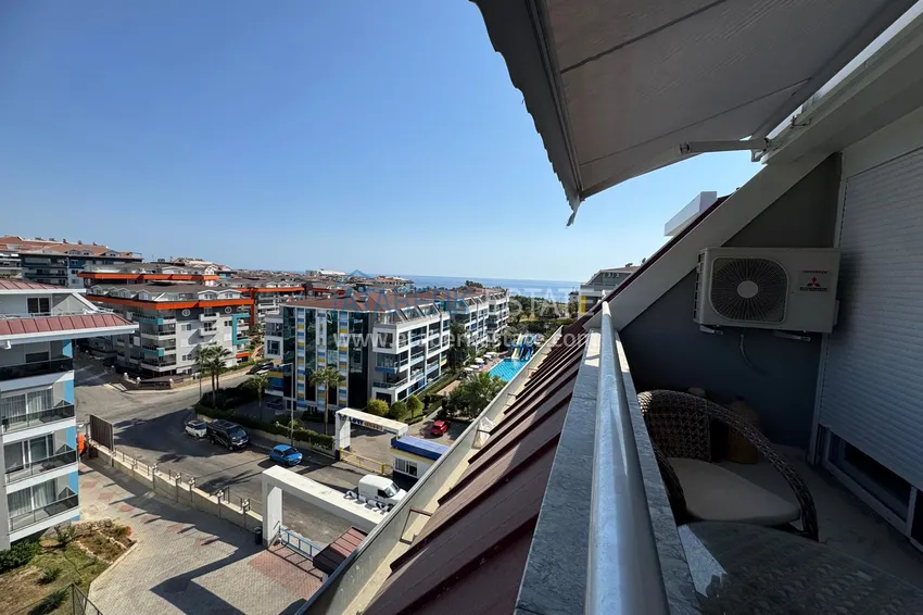 Kupuj  Dwupoziomowy penthouse w Alanya, dzielnica Kestel - umeblowany i z widokiem na morze  23 