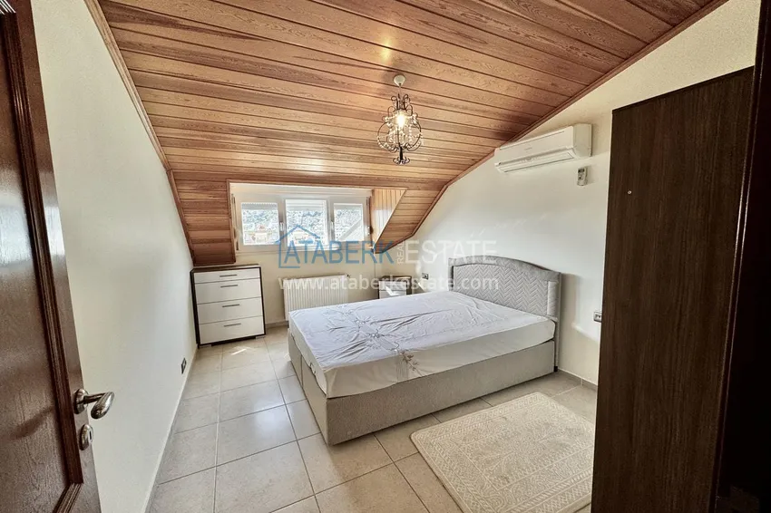 Kupuj  Przestronny, panoramiczny dwupoziomowy penthouse w centrum Alanyi — umeblowany i wyposażony w saunę, odpowiedni na zezwolenie na pobyt  15 