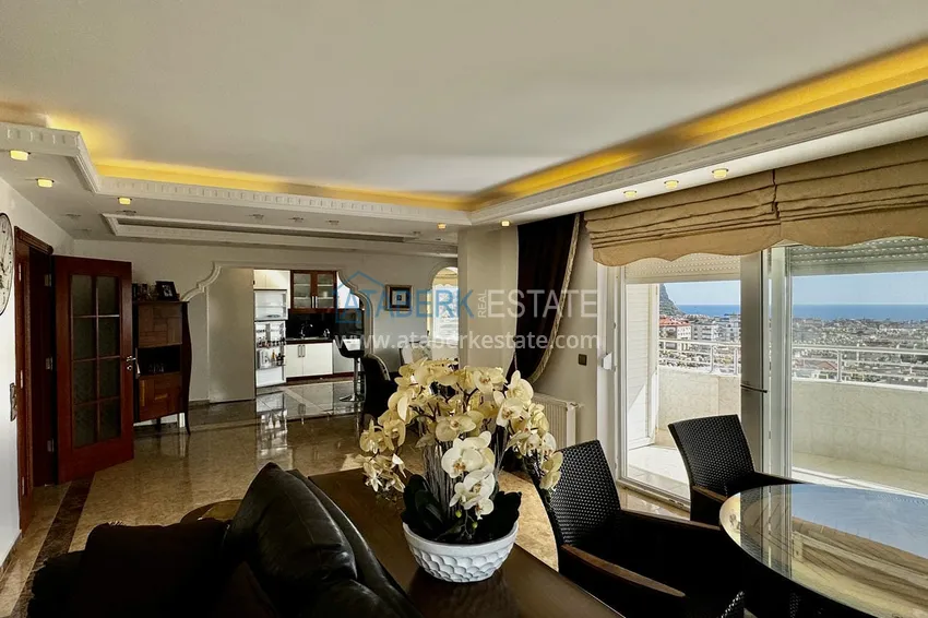 Kupuj  Przestronny, panoramiczny dwupoziomowy penthouse w centrum Alanyi — umeblowany i wyposażony w saunę, odpowiedni na zezwolenie na pobyt  6 
