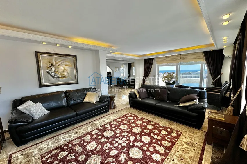 Kupuj  Przestronny, panoramiczny dwupoziomowy penthouse w centrum Alanyi — umeblowany i wyposażony w saunę, odpowiedni na zezwolenie na pobyt  7 