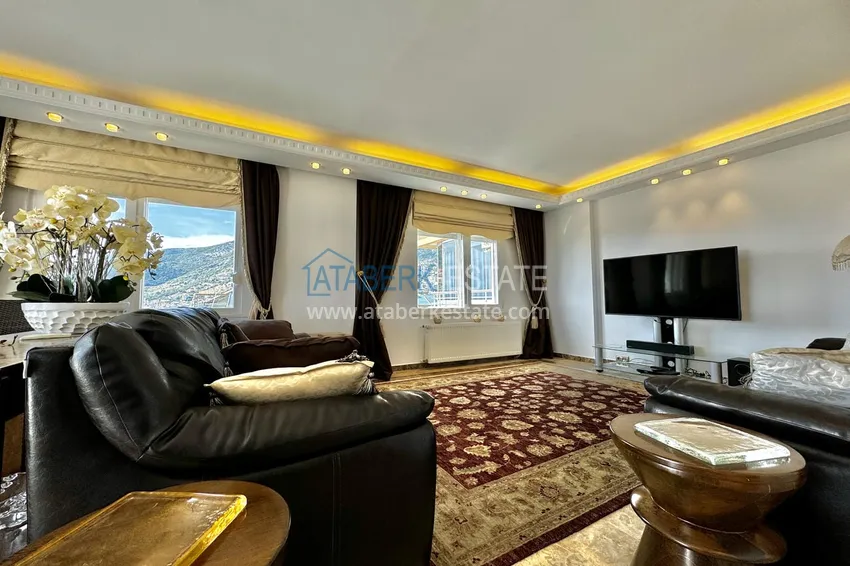 Kupuj  Przestronny, panoramiczny dwupoziomowy penthouse w centrum Alanyi — umeblowany i wyposażony w saunę, odpowiedni na zezwolenie na pobyt  8 