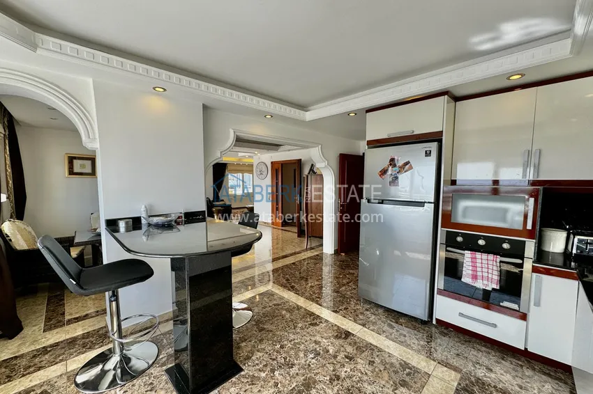 Kupuj  Przestronny, panoramiczny dwupoziomowy penthouse w centrum Alanyi — umeblowany i wyposażony w saunę, odpowiedni na zezwolenie na pobyt  11 
