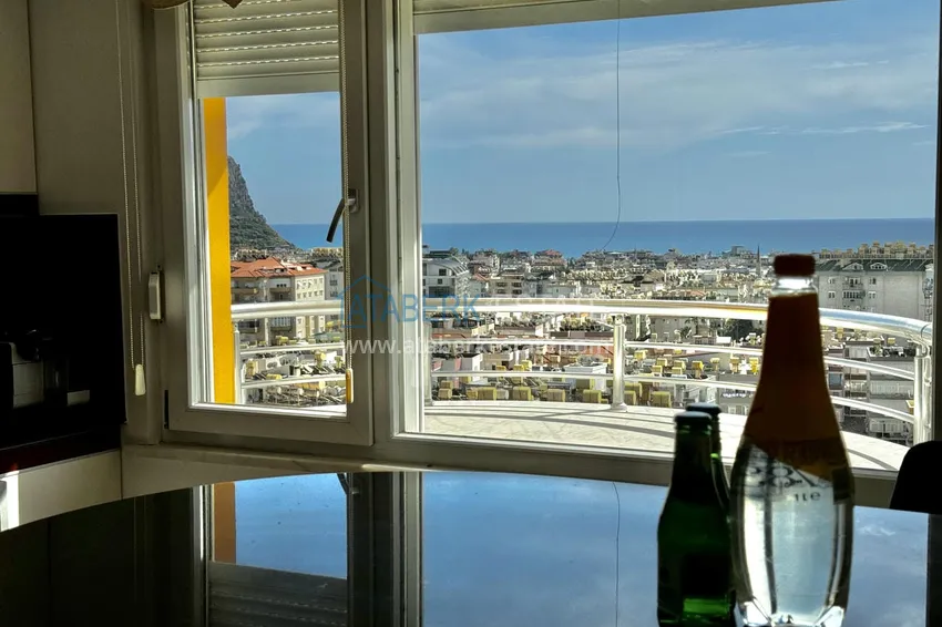Kupuj  Przestronny, panoramiczny dwupoziomowy penthouse w centrum Alanyi — umeblowany i wyposażony w saunę, odpowiedni na zezwolenie na pobyt  12 