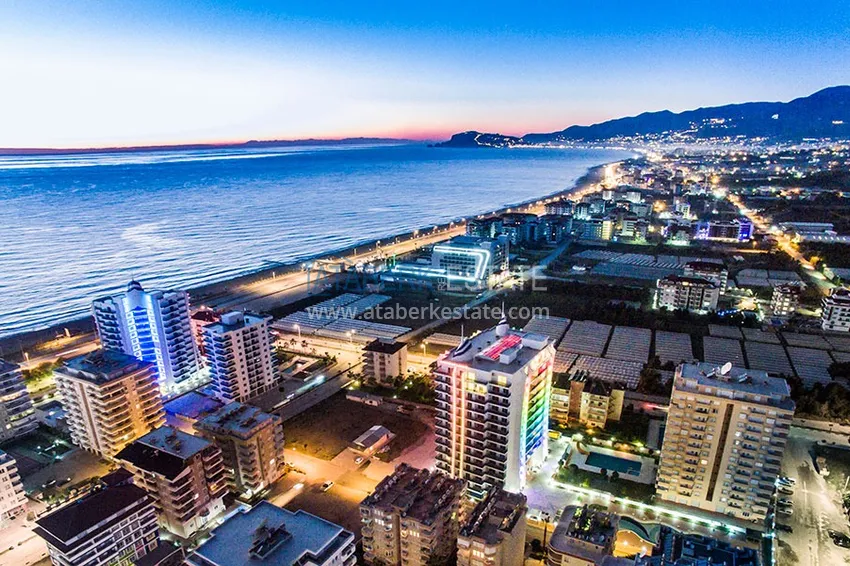 Apartament 1+1 z widokiem na morze w Mahmutlar — pod klucz, 70 m², druga linia brzegowa 1 