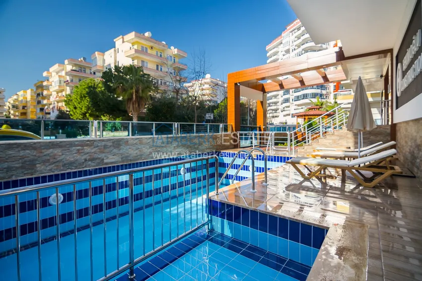 Apartament 2+1 z meblami i częściowym widokiem na morze — Alanya, dzielnica Mahmutlar  9 
