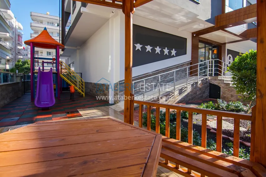 Apartament 2+1 z meblami i częściowym widokiem na morze — Alanya, dzielnica Mahmutlar  13 