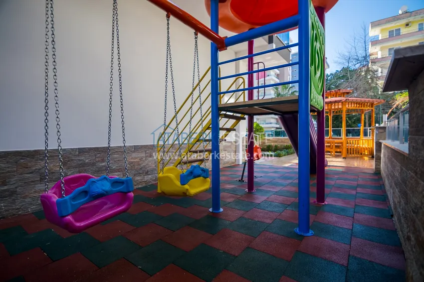 Apartament 2+1 z meblami i częściowym widokiem na morze — Alanya, dzielnica Mahmutlar  14 