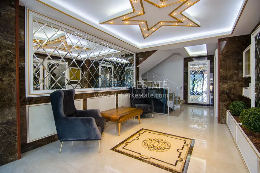 Apartament 2+1 z meblami i częściowym widokiem na morze — Alanya, dzielnica Mahmutlar  17 