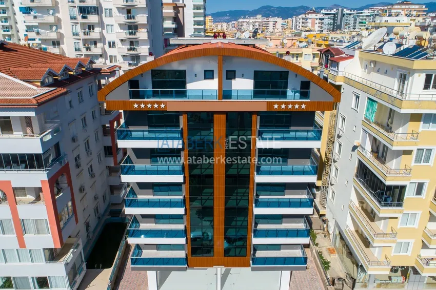 Apartament 2+1 z meblami i częściowym widokiem na morze — Alanya, dzielnica Mahmutlar  5 