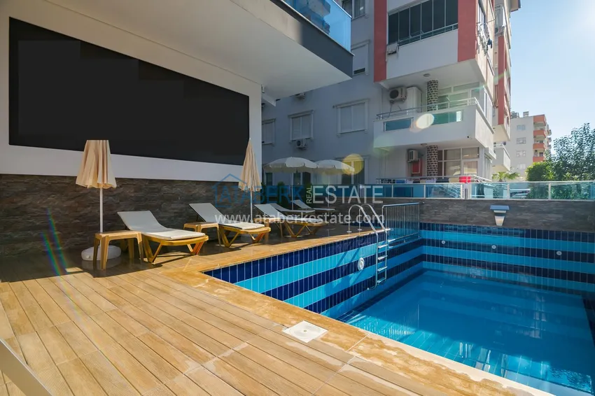 Apartament 2+1 z meblami i częściowym widokiem na morze — Alanya, dzielnica Mahmutlar  7 