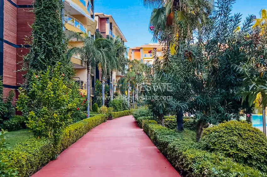 Apartament 3+1 przy plaży w centrum Alanyi, liniowy, umeblowany, opcja zezwolenia na pobyt 15 