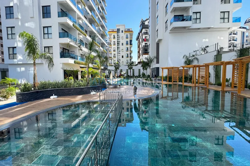 Nowoczesny apartament z dwiema sypialniami i widokiem na góry w kompleksie mieszkalnym na poziomie hotelu, Mahmutlar - Alanya 11 