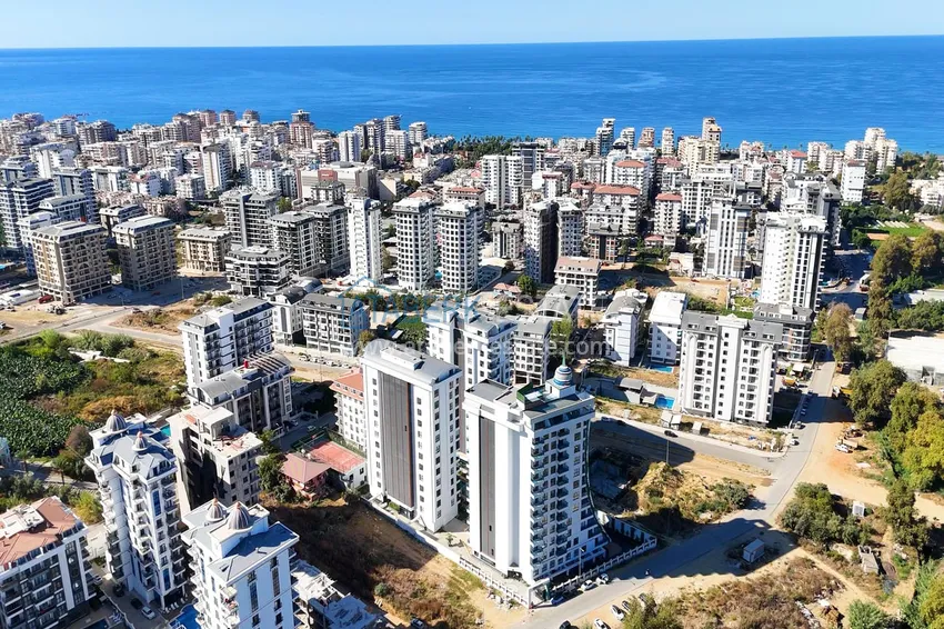 Nowoczesny apartament z dwiema sypialniami i widokiem na góry w kompleksie mieszkalnym na poziomie hotelu, Mahmutlar - Alanya 1 