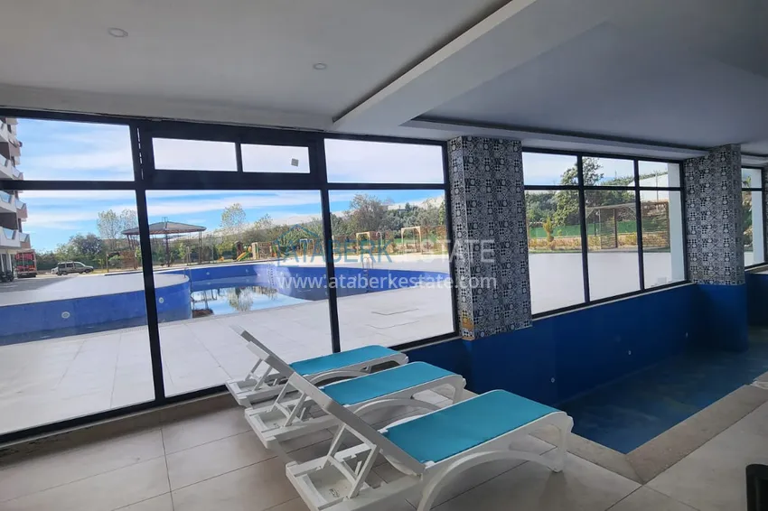 Apartament 1+1 umeblowany od właściciela w Mahmutlar — kompleks mieszkalny z obsługą hotelową i prywatną plażą 10 