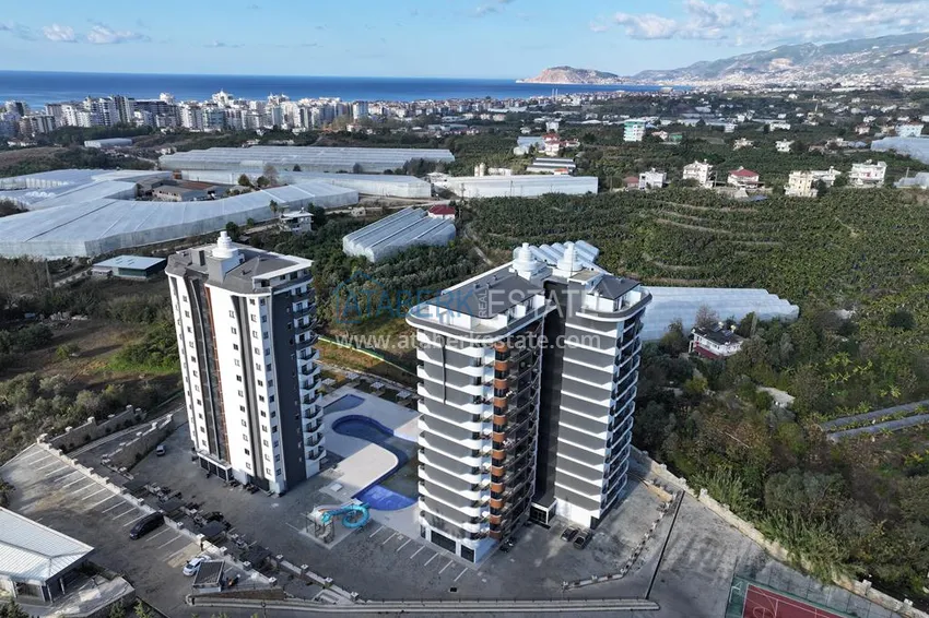 Apartament 1+1 umeblowany od właściciela w Mahmutlar — kompleks mieszkalny z obsługą hotelową i prywatną plażą 1 