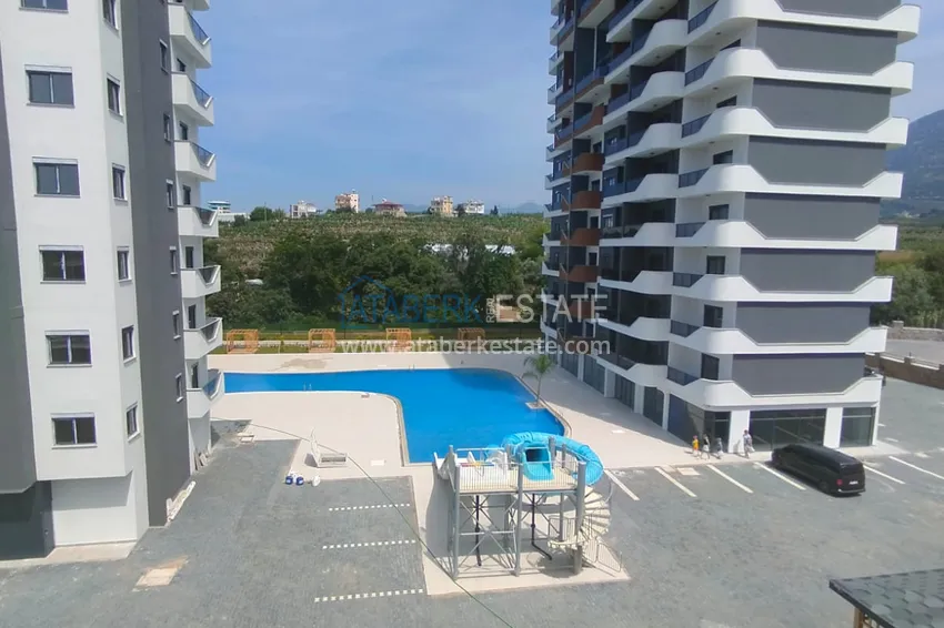 Apartament 1+1 umeblowany od właściciela w Mahmutlar — kompleks mieszkalny z obsługą hotelową i prywatną plażą 3 