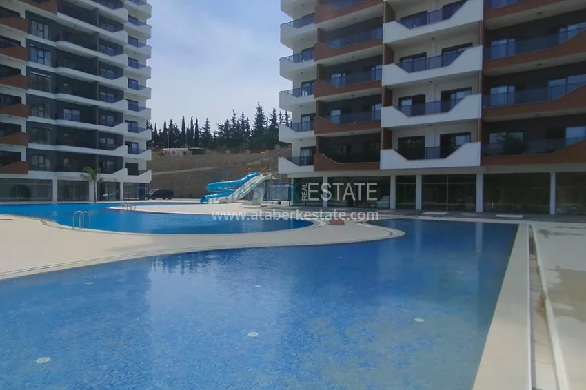 Apartament 1+1 umeblowany od właściciela w Mahmutlar — kompleks mieszkalny z obsługą hotelową i prywatną plażą 5 