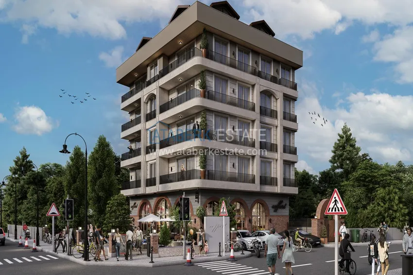 Nowy projekt mieszkaniowy w centrum Alanyi — przestronne apartamenty bezpośrednio od dewelopera  1 
