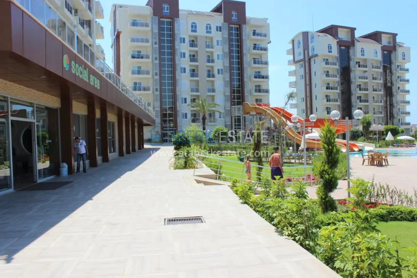 Apartament 1+1 70 m2 w Avsallar — opcja umeblowana w nowoczesnym kompleksie nad morzem 14 