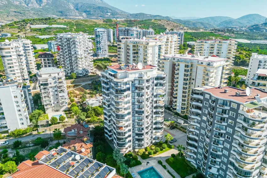 Apartament 2+1 z widokiem na morze w dzielnicy Alanya Mahmutlar  2 